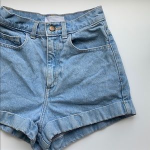 American Apparel | High Waisted Denim Shorts